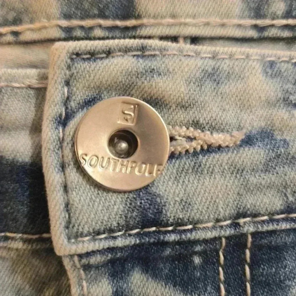 South Pole Skinny Distressed Light Wash Jeans Mens Size 34 - Picture 5 of 11